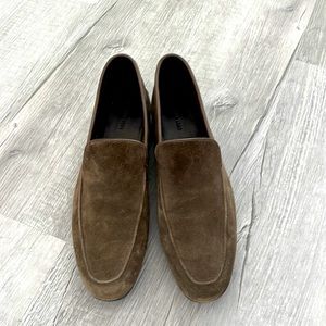 Like new! Only worn a few times. Mens brown suede loafers by John Lobb.